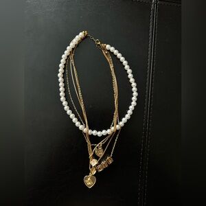 Pearl and Gold Necklace -sold as is